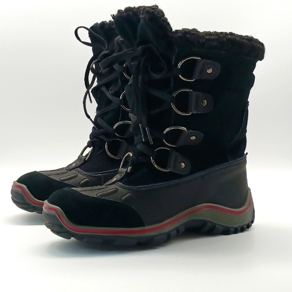 Pajar Shoes - Pajar Alina Waterproof/Faux Fur Shearling Winter Lace-Up Boots Size 39 EU Women